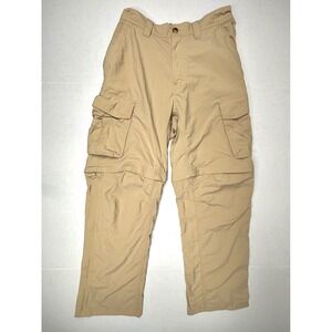 REI Sahara Convertible Cargo Hiking Pants Womens Medium 27L Zip‎ Off Tan Camping